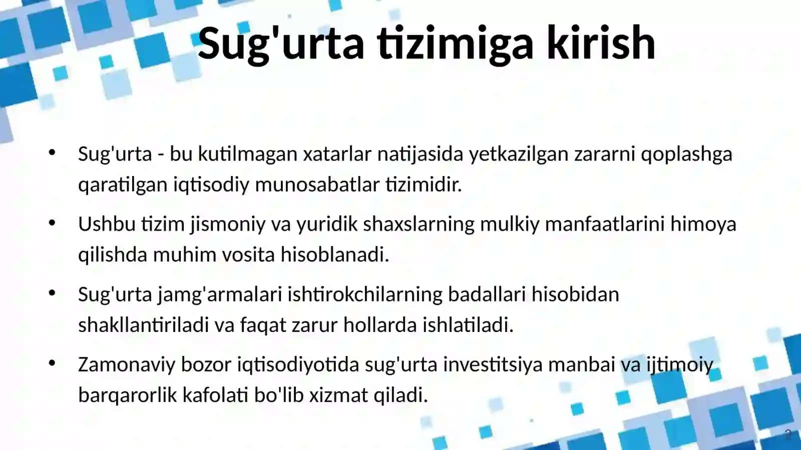 Sug'urta faoliyati 3