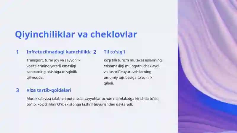 Turistik bozor tuzilmasini takomillashtirish yo'nalishlari 3