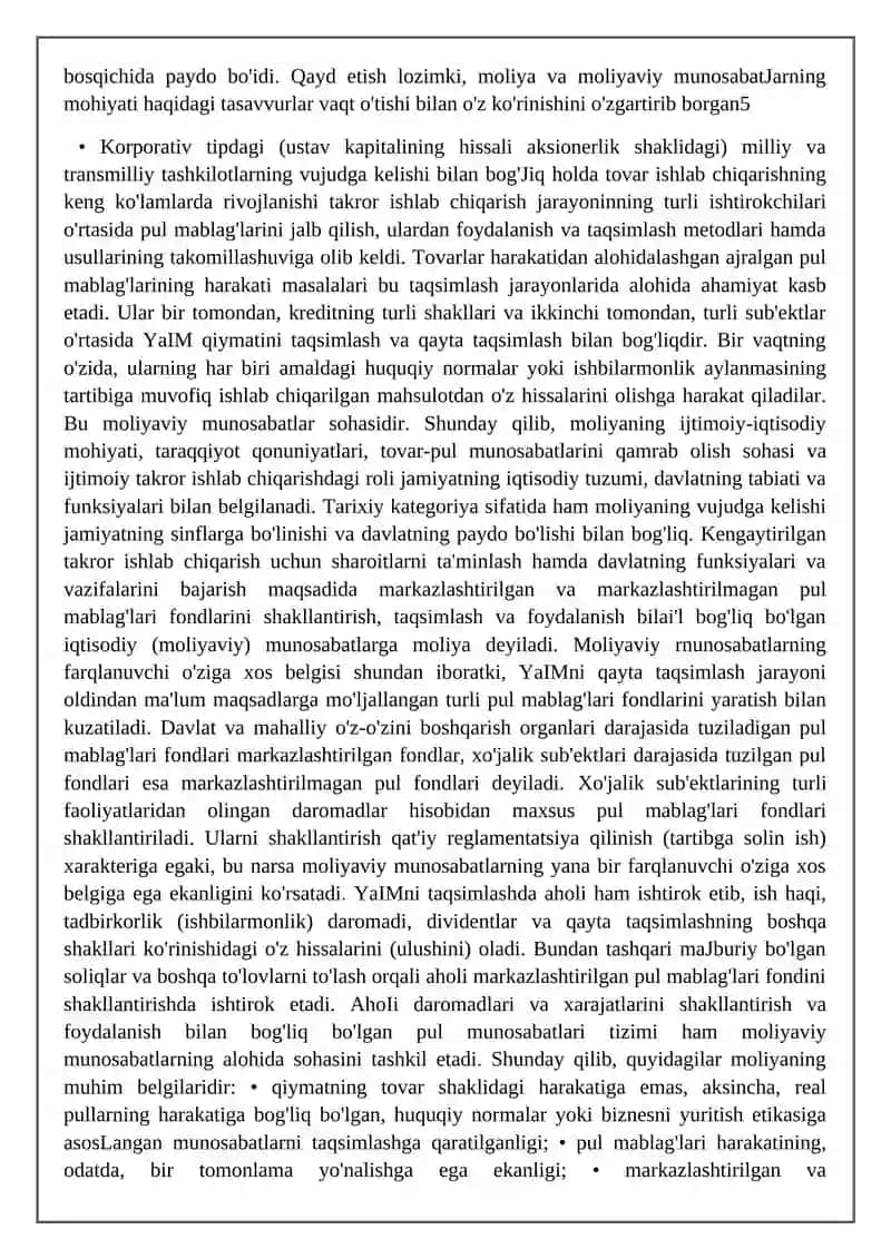 Moliyaning ijtimoiy-iqtisodiy mohiyati va funksiyalari 3