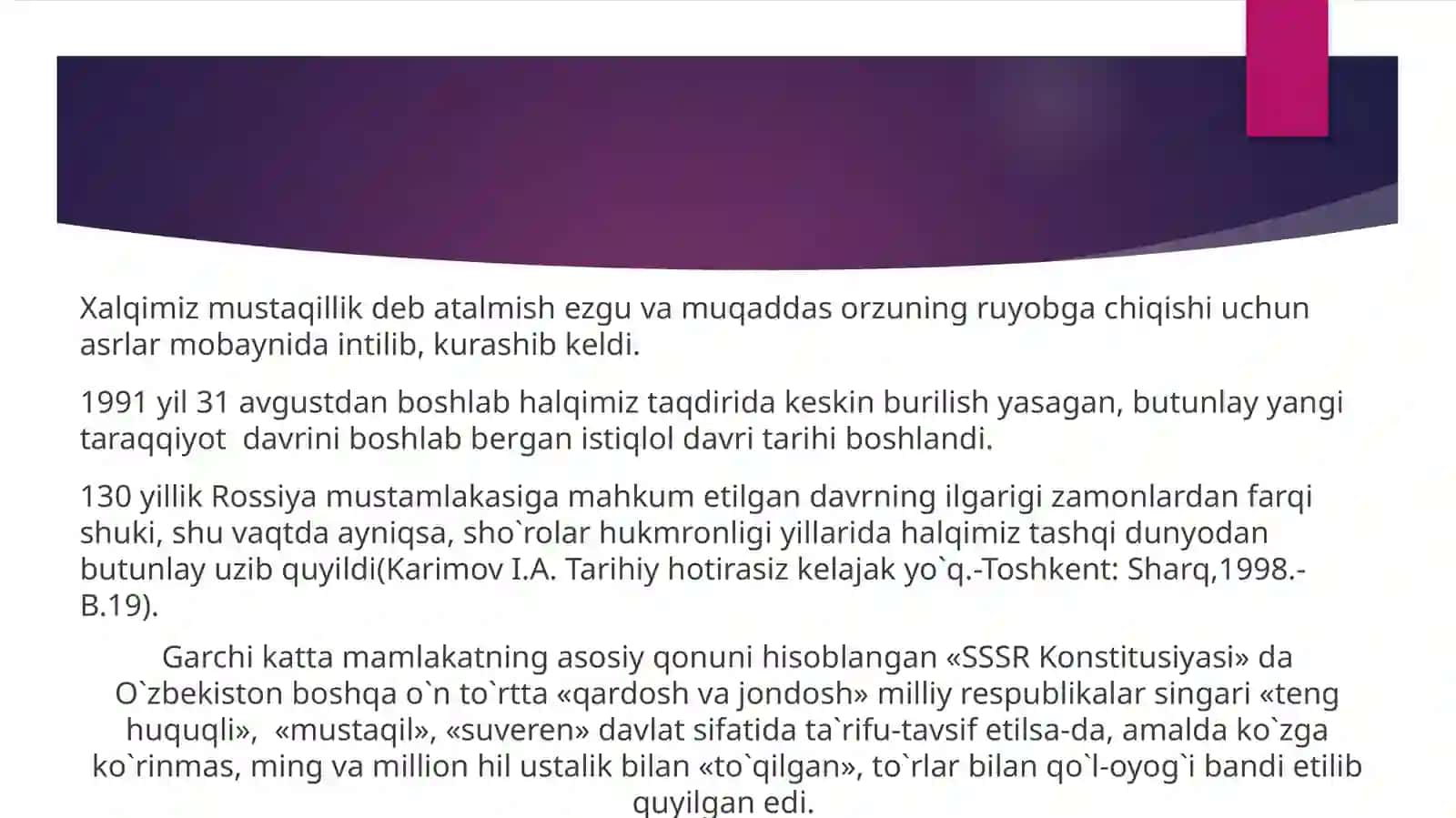 Oʻzbekiston Respublikasi tashqi siyosati va uning jahon hamjamiyati tomonidan tan olinishi 3