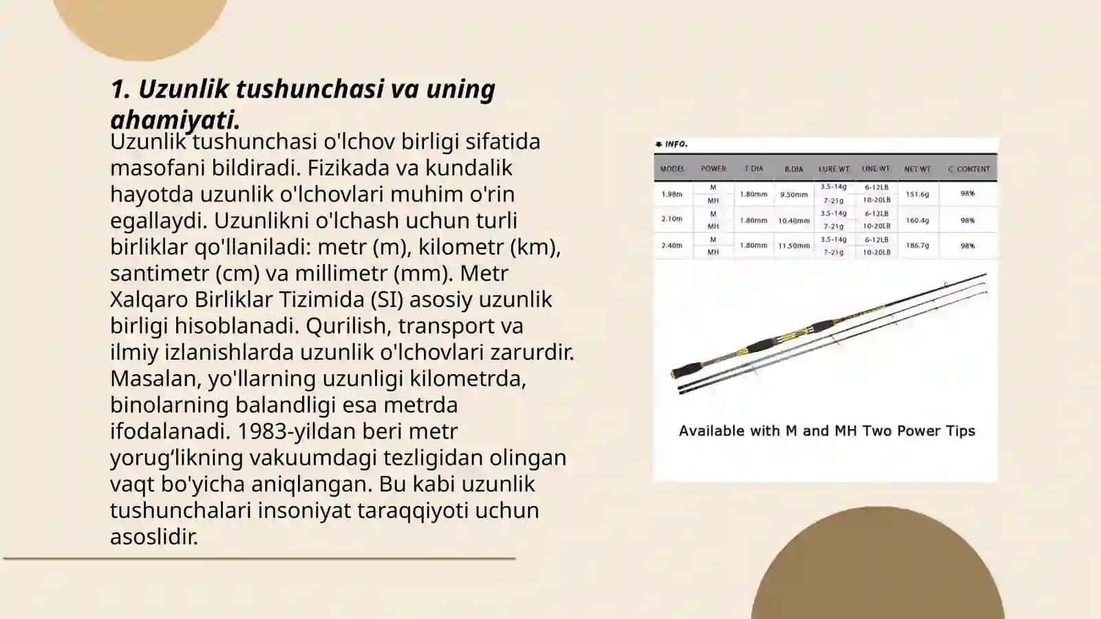 Uzunlik, yuza va hajm tushunchalari 3
