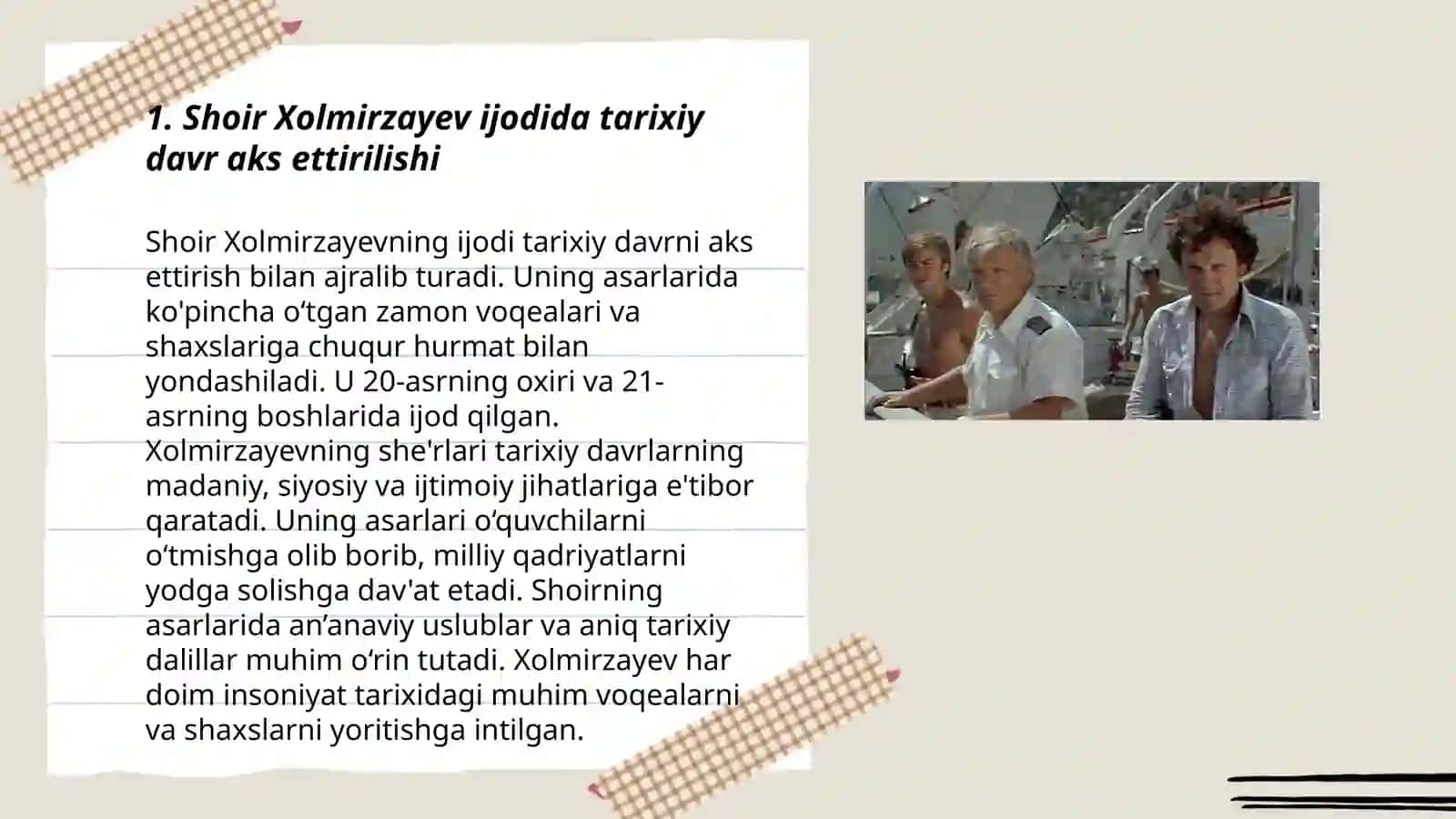 Shoir Xolmirzayev ijodida tarixiy davr aks ettirilishi 3