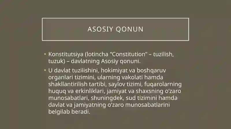 O‘zbekiston Respublikasi Konstitutsiyasining ishlab chiqilishi va qabul qilinishi 3