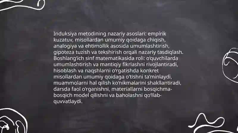 Boshlang‘ich sinfda matematika o‘qitish metodlari. Induksiya, deduksiya, analogiya metodlari 3