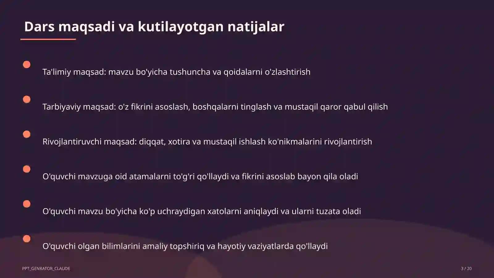 O'zbek milliy taomlari tayyorlash texnologiyasi (6-sinf) 3