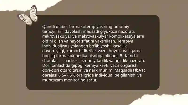 Qandli diabetning farmakalogiyasi 3