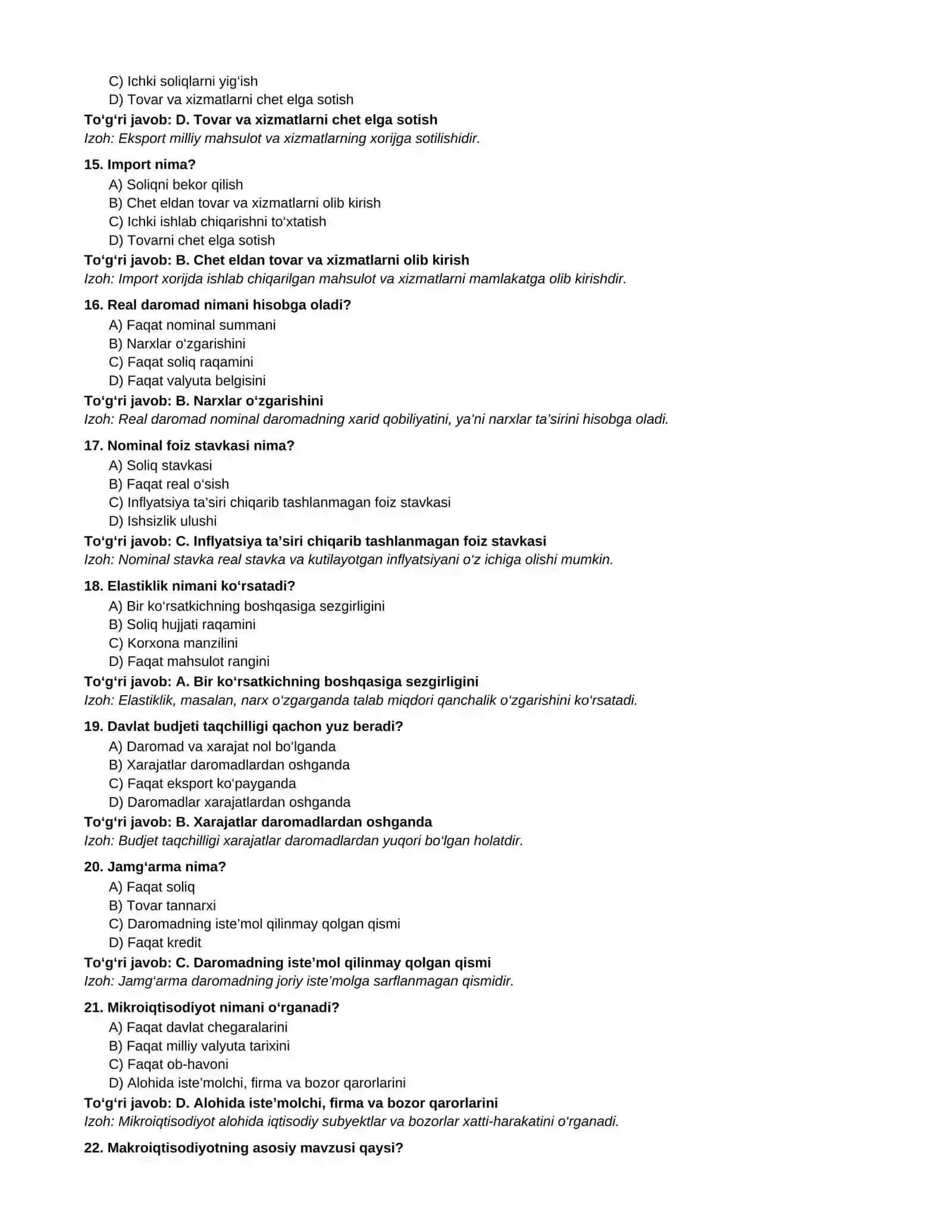 BUXGALTERIYA VA IQTISODIYOT FANLARIDAN 500 TA TEST 3