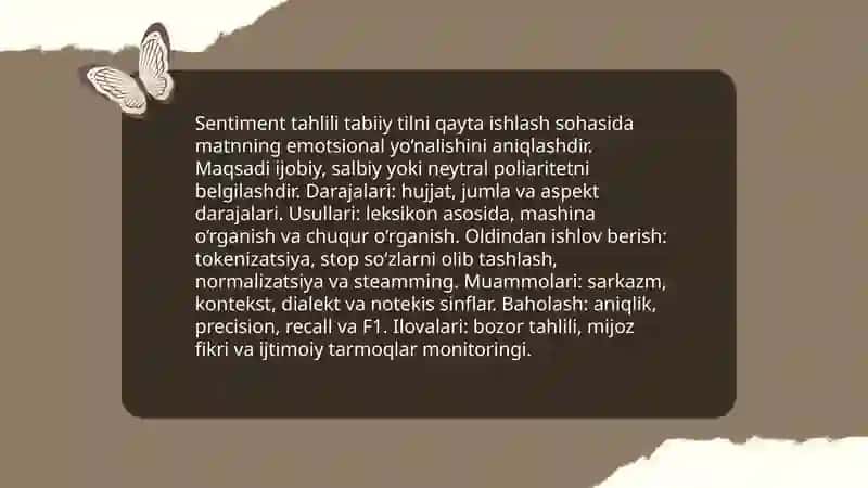Tabiiy tilni aniqlash-Sentiment tahlili 3
