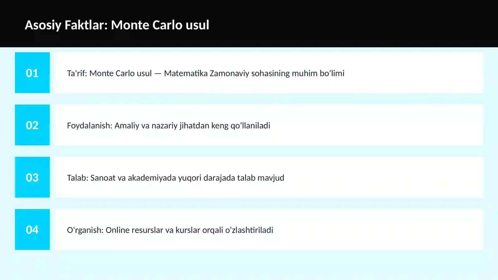 Monte Carlo usul 3