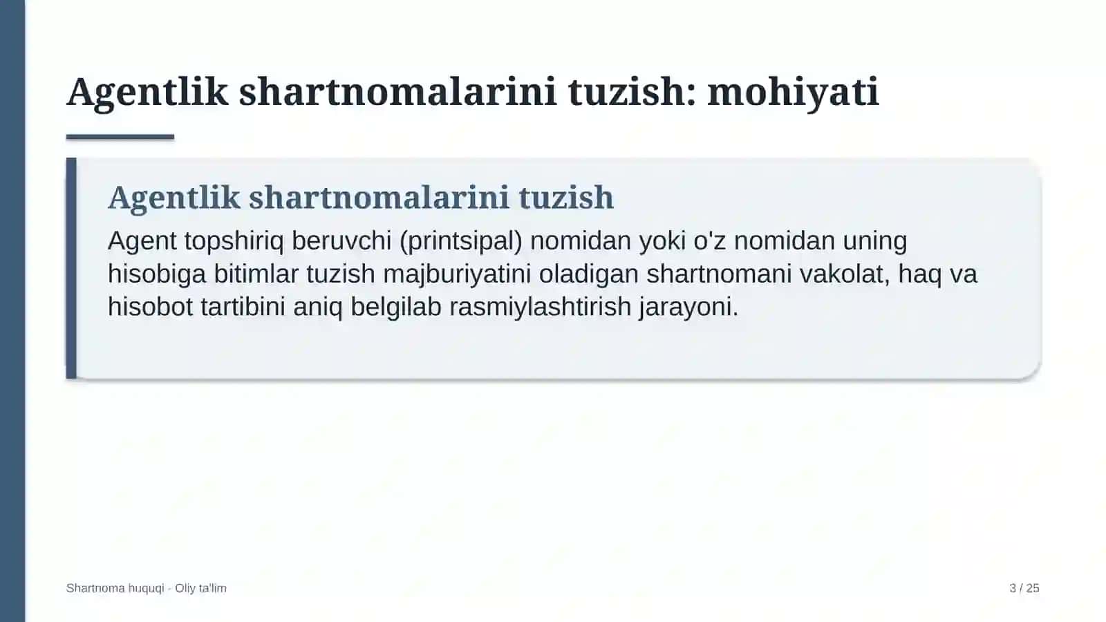 tosh shag'al karyerlarida agentlik shartnomalarini tuzish 5620 3
