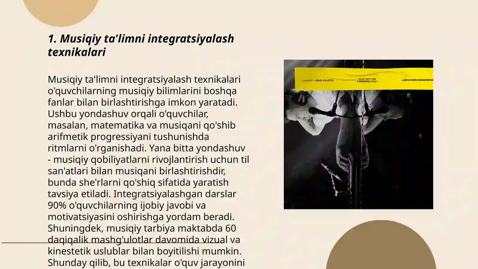 Musiqa mashgʻulotida integratsiyalashtirilgan mashgʻulotlarini tashkil etish metodikasi 3