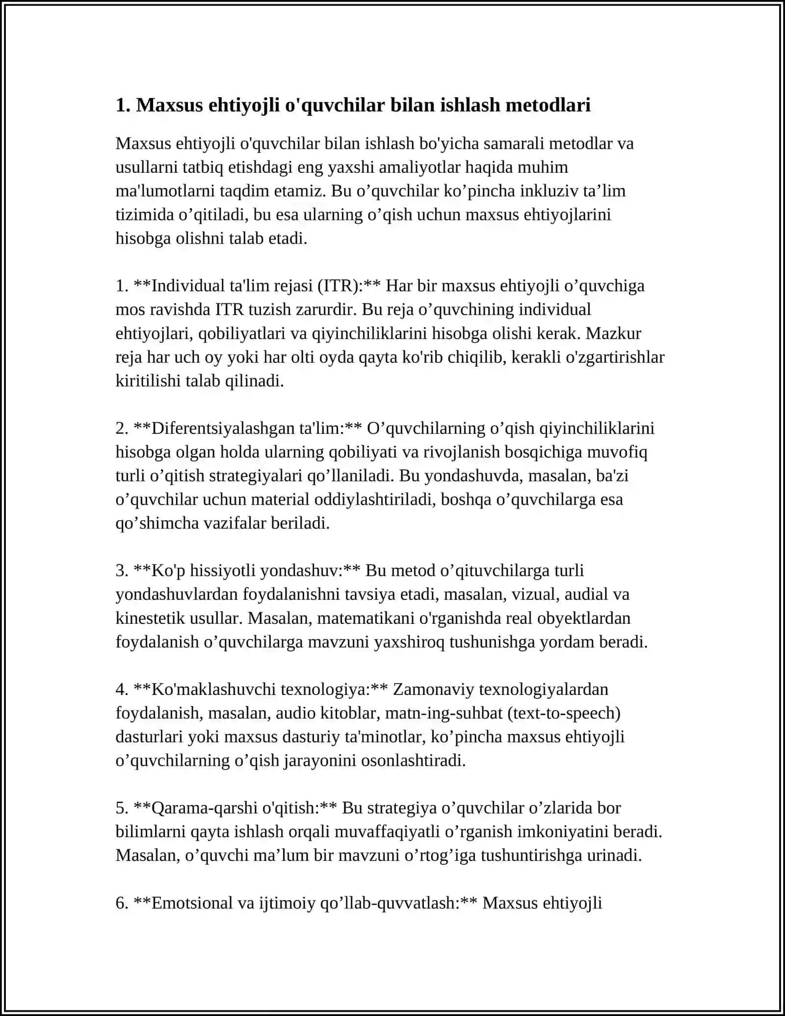 ESHITISHDA NUQSONI BOR ÓQUVCHILAR MAKTABDA TARBIYANING AHAMIYATI MAQSAD VA VAZIFALARI 3