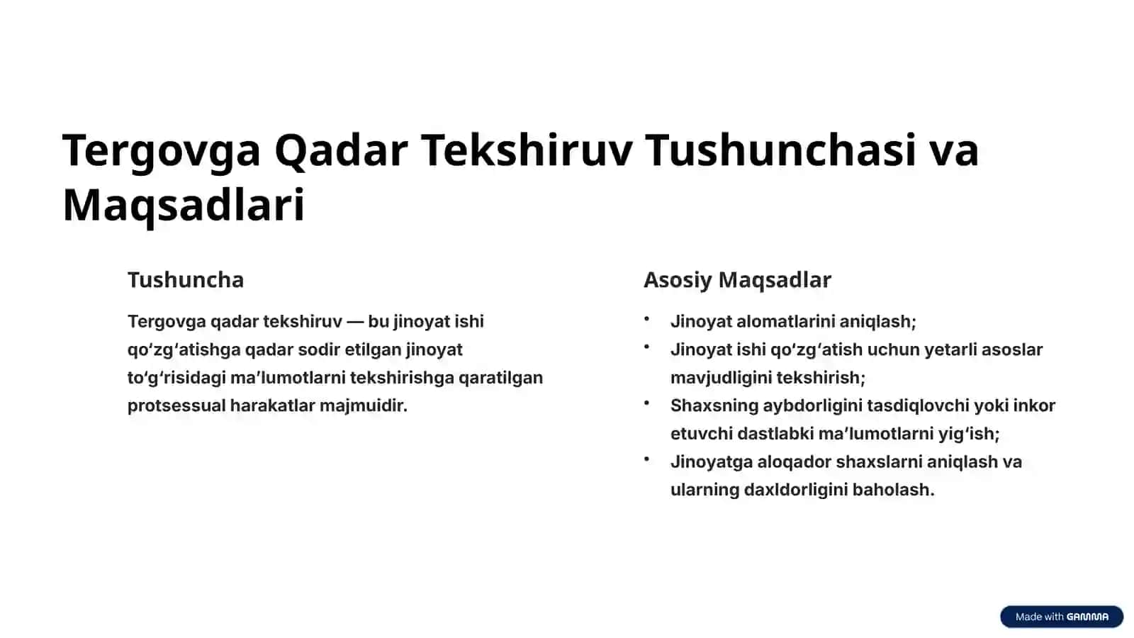 Jinoyat Protsessida Tergovga Qadar Tekshiruv O‘tkazish Masalasi 3