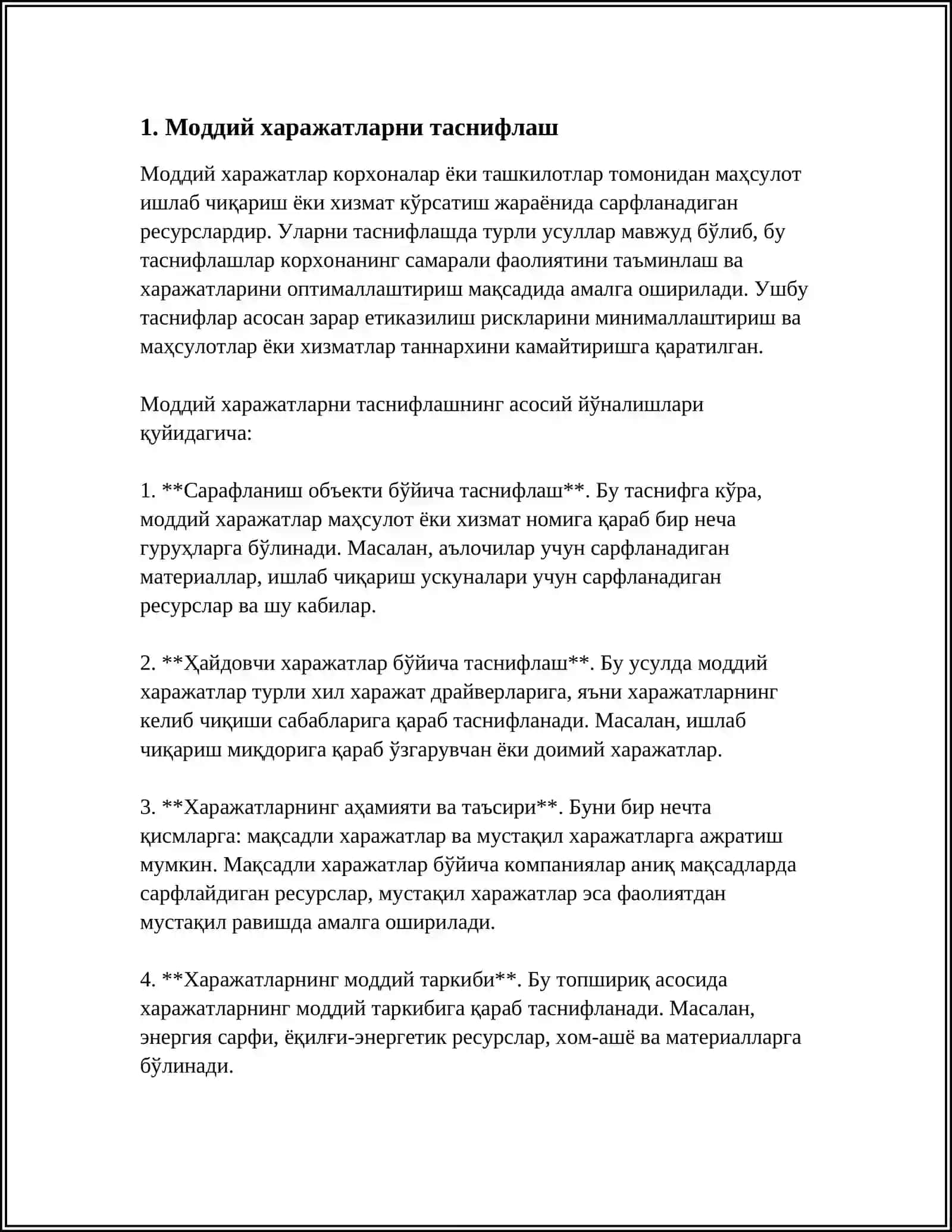 Моддий Харажатларни Хисобга Олиш 3
