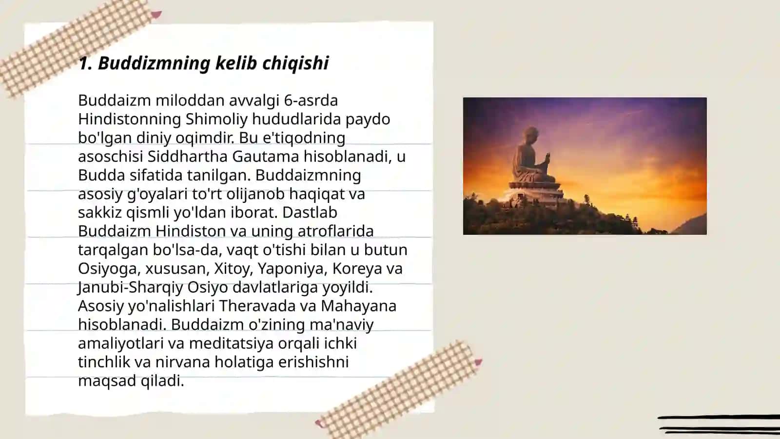 Buddaviylik dini tarixi va gʻoyalari 3
