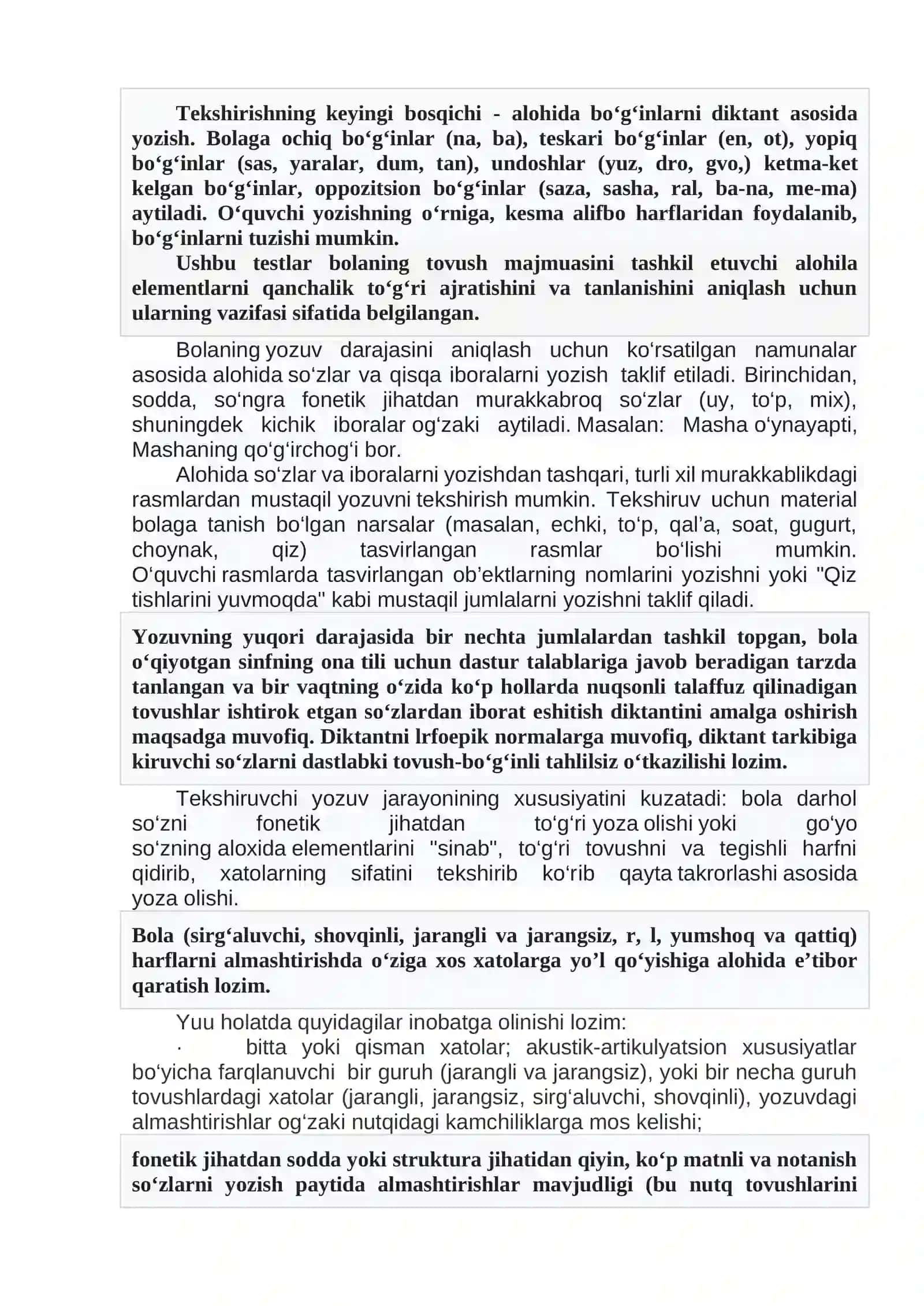 Yozma nutq holatini tekshirish 3