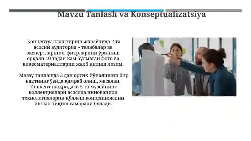 Ko'rgazmalar tayyorlash 3
