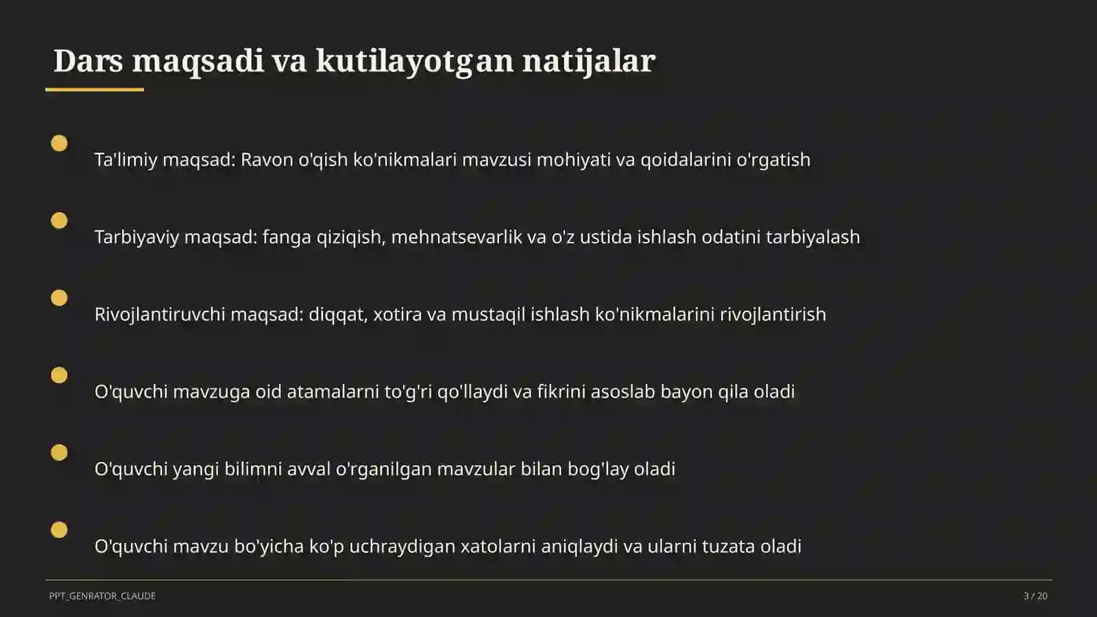 Ravon o'qish ko'nikmalari (1-sinf) 3