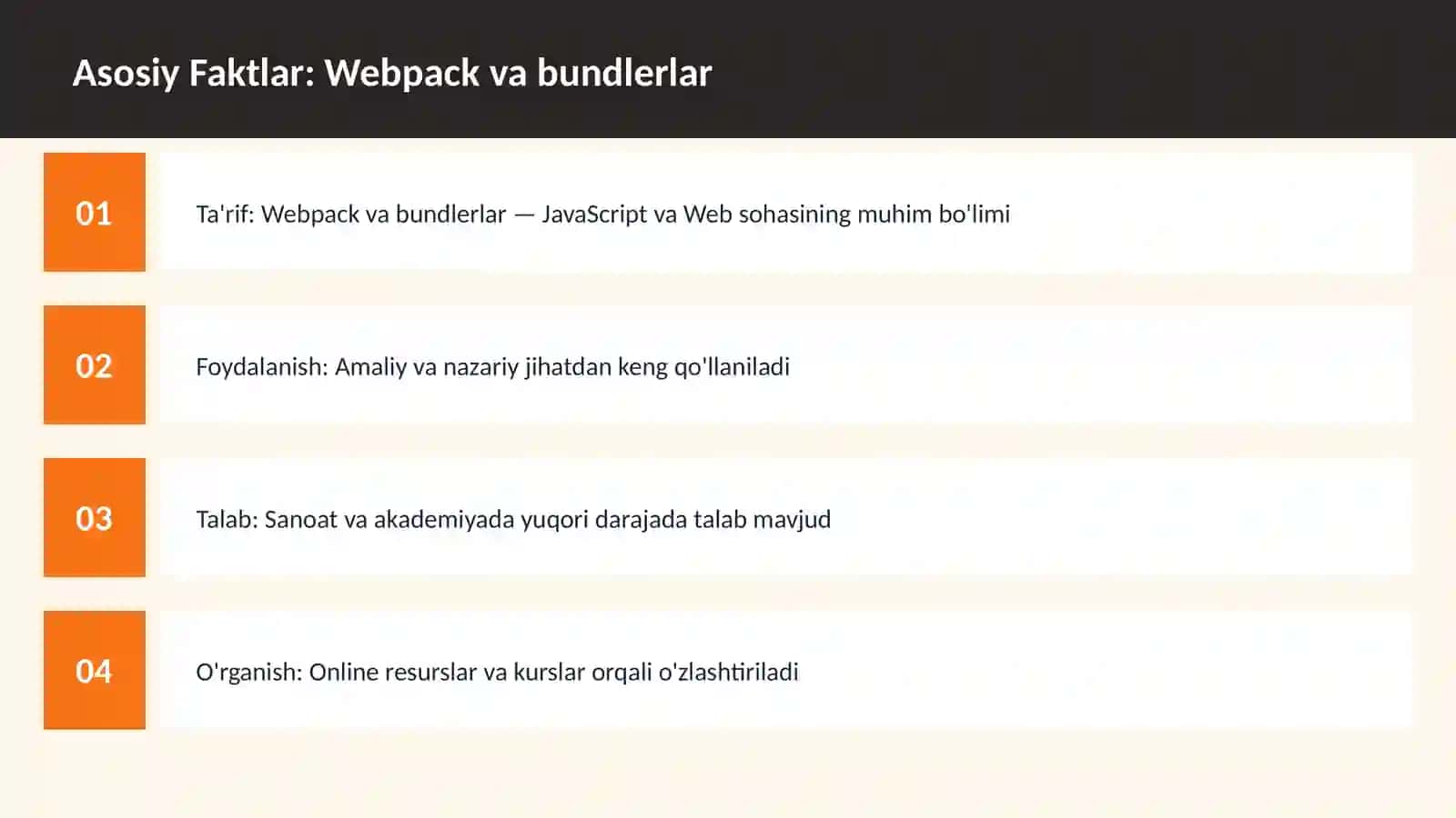 Webpack va bundlerlar 3