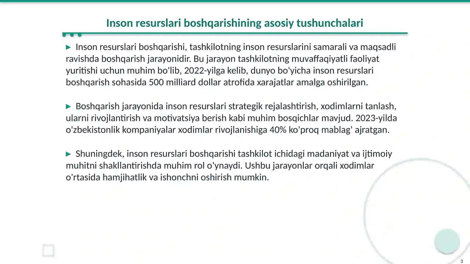 Jamiyat ijtimoiy rivojlanishida inson resurslarini boshqarishning tutgan oʻrni 3