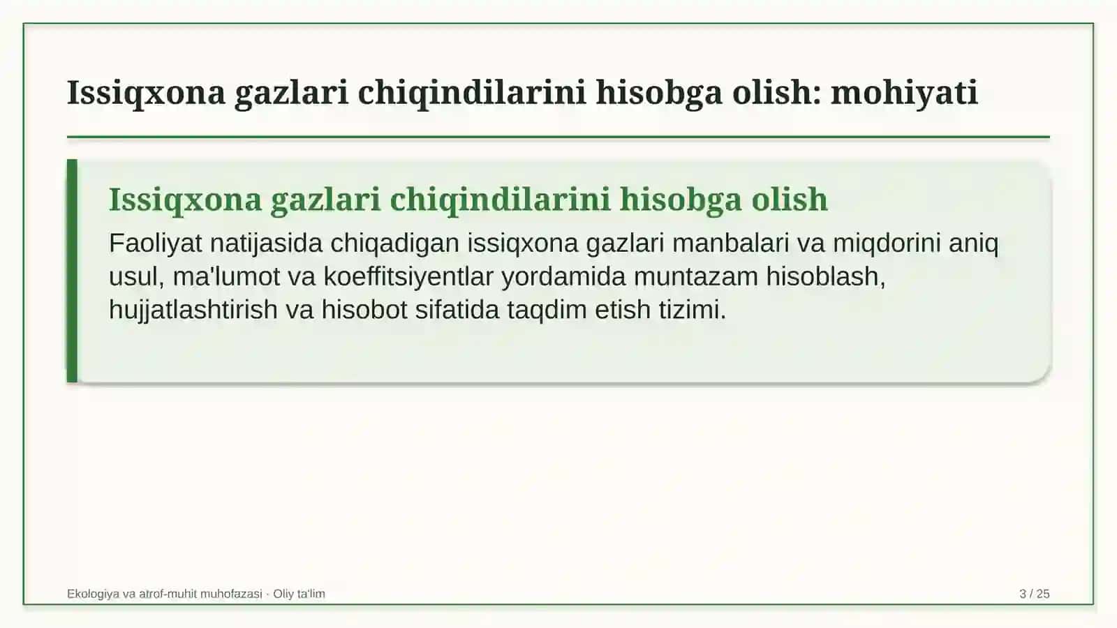 elektromobillarni quvvatlash stansiyalarida issiqxona gazlari chiqindilarini hisobga olish 6904 3