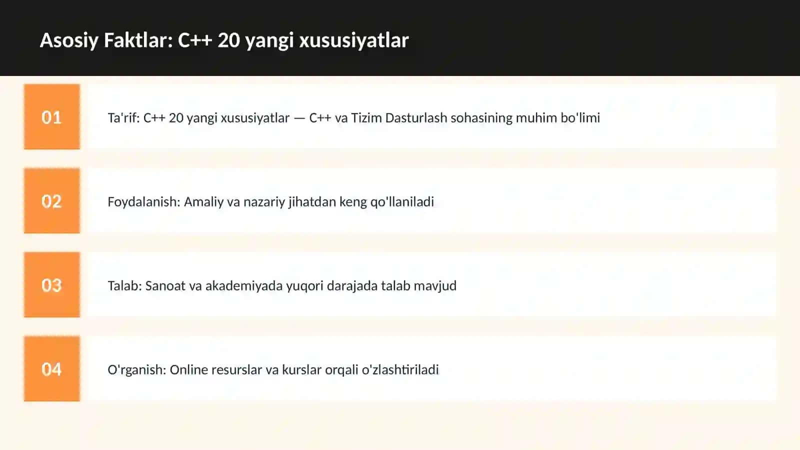 C++ VA TIZIM DASTURLASH 3