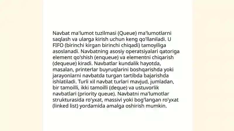 Navbat bilan ishlash 3