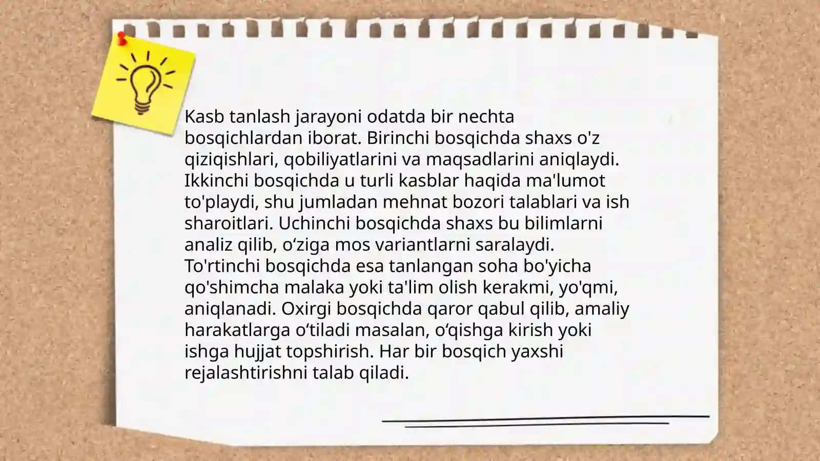 Kasb-hunarga yoʻnaltirish ishining asosiy yoʻnalishlari va bosqichlari 3