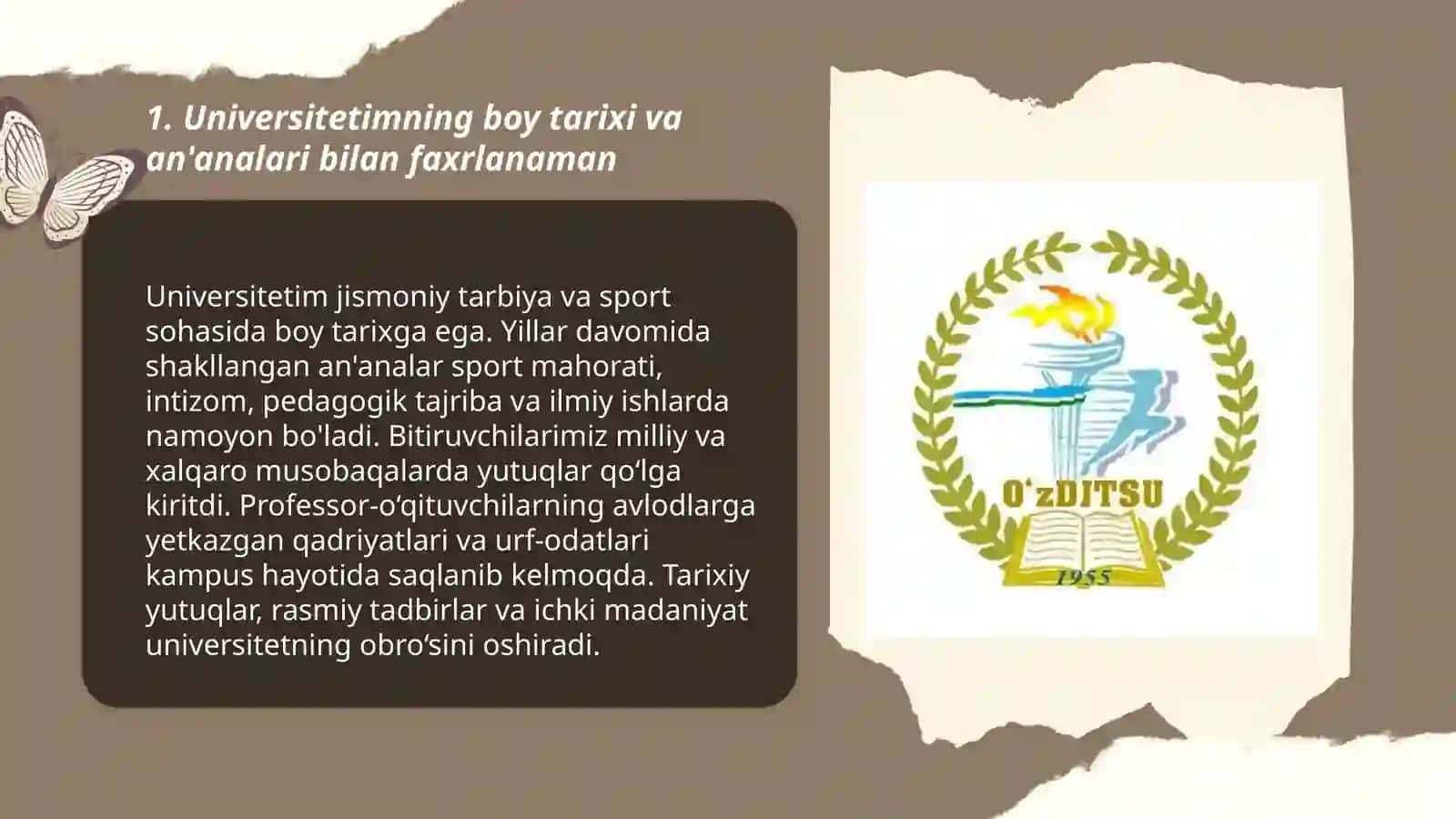 Universitetimning boy tarixi va an'analari bilan faxrlanaman 3