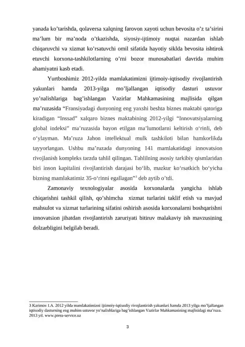 MINTAQADA INNOVATSION IQTISODNI RIVOJLANISHI VA UNI STRATEGIK RIVOJLANISH BILAN O'ZARO BOG'LIQLIGI 3