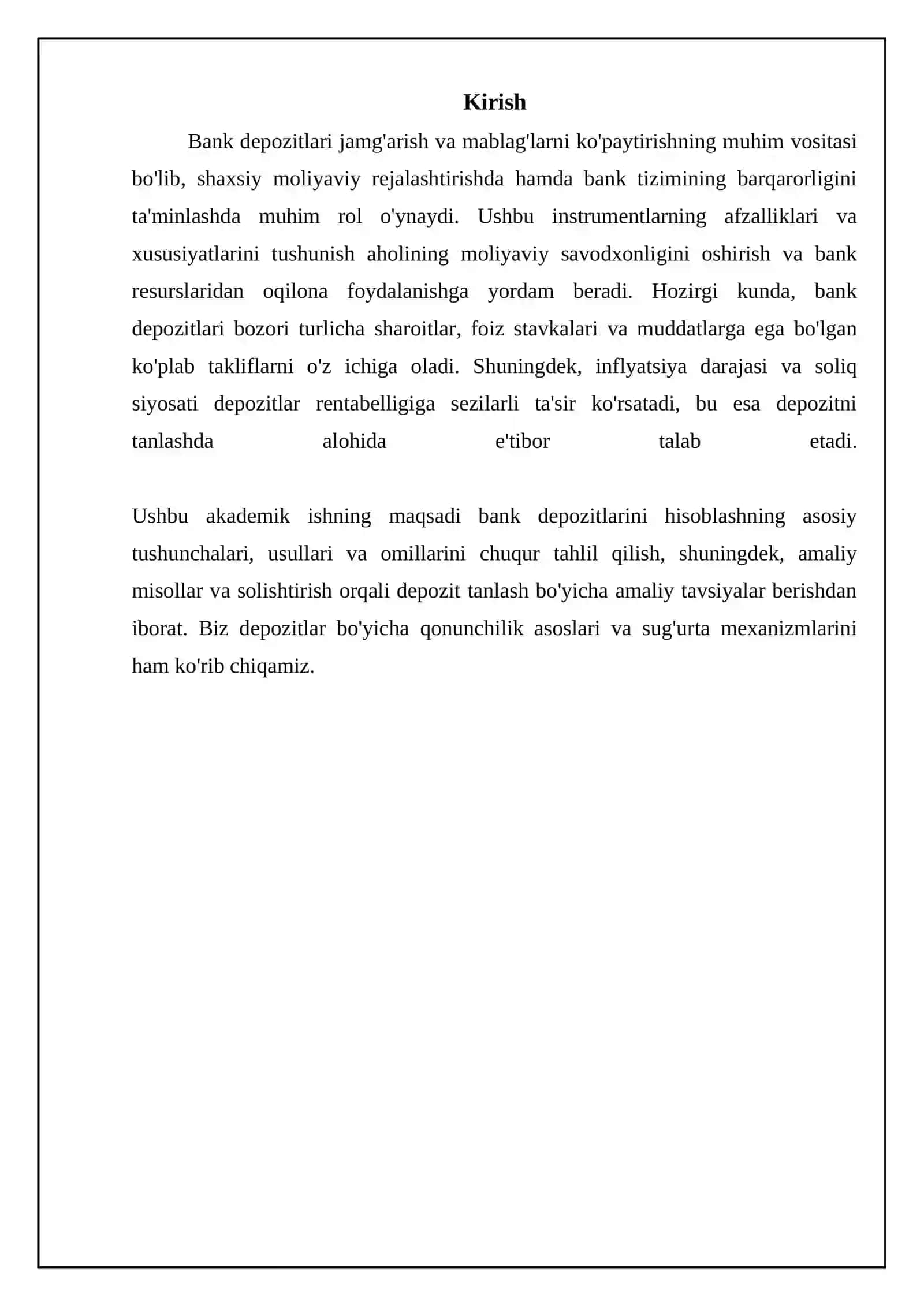 Bank omonatini hisoblash 3