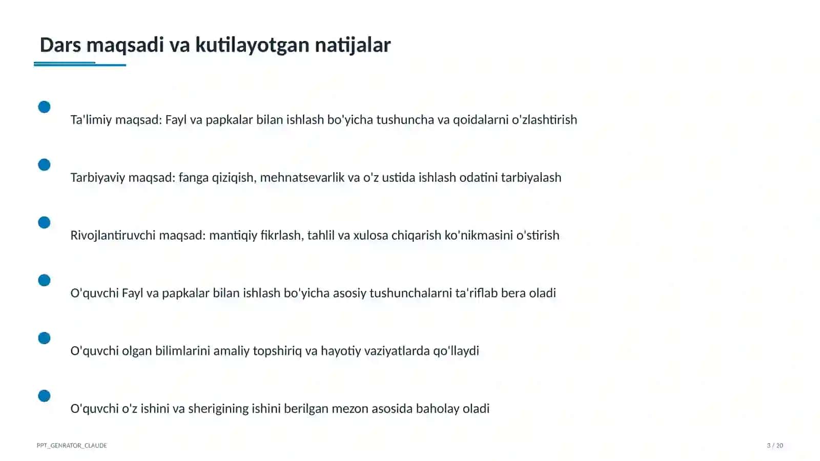 Fayl va papkalar bilan ishlash (5-sinf) 3