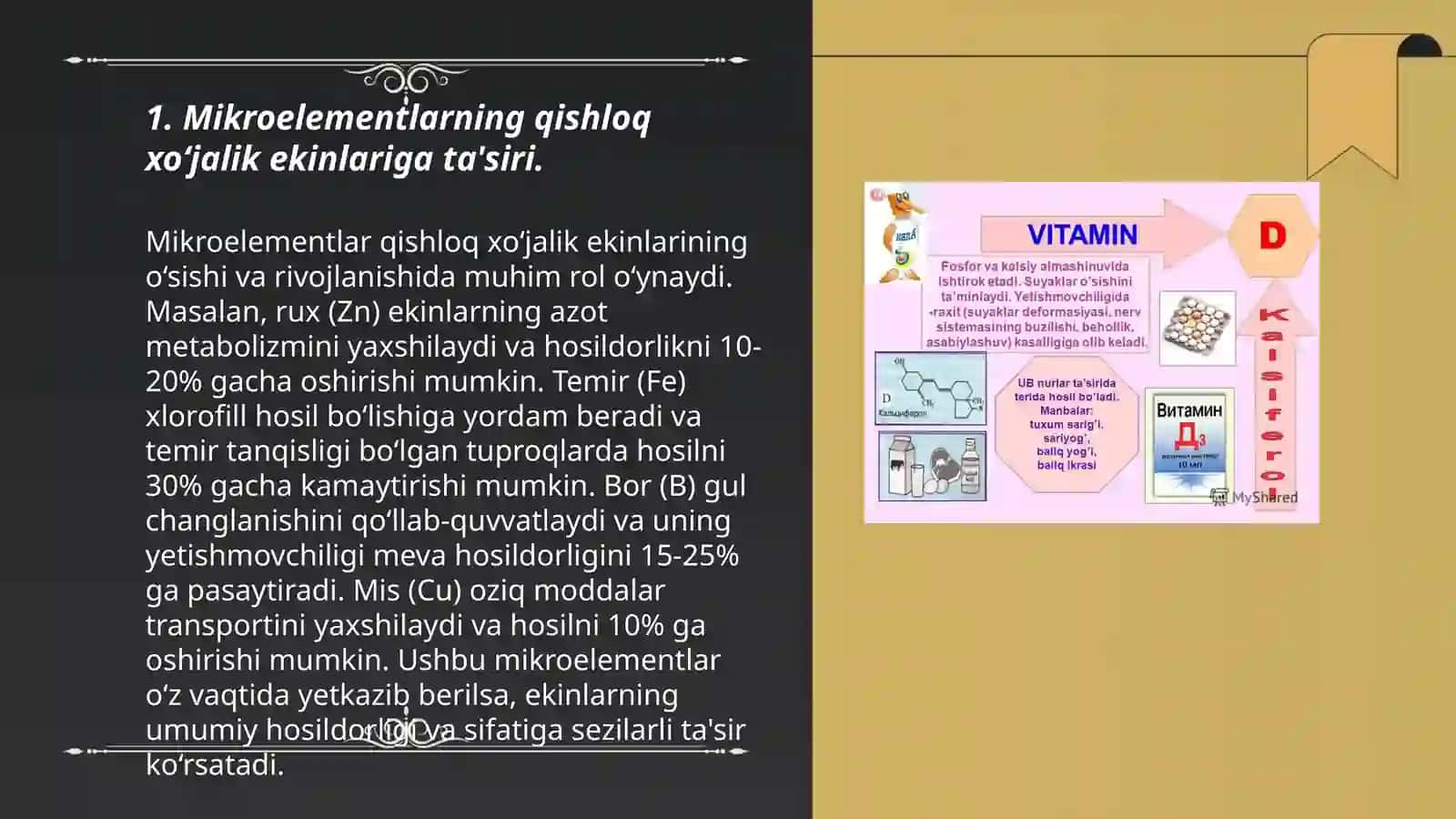 Mikroelementlardan Zn, Cu, Na,K va Qoʻshsuperfosfatning shaxsiy tajriba asosida olingan natijalar va istiqboli 3