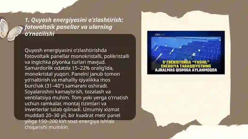 Tiklanadigan energiya manbalarini oʻzlashtirish 3