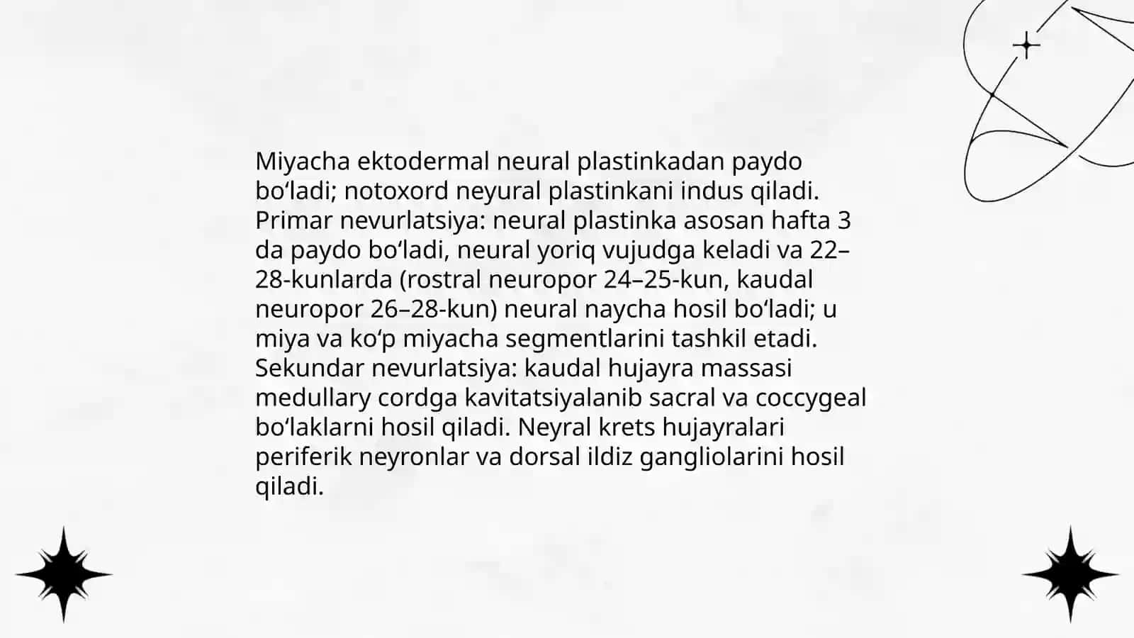 Miyachaning rivojlanish anatomiyasi 3