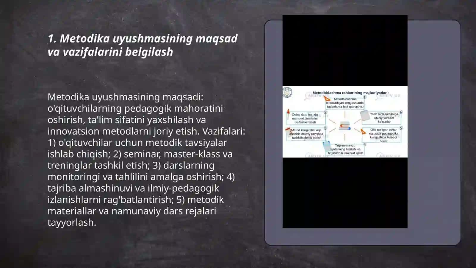 Metodika uyushmasi ishini tashkil etish va unga rahbarlik qilish 3