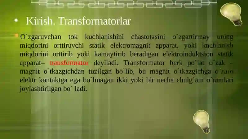 Uch fazali transformatorlar 3