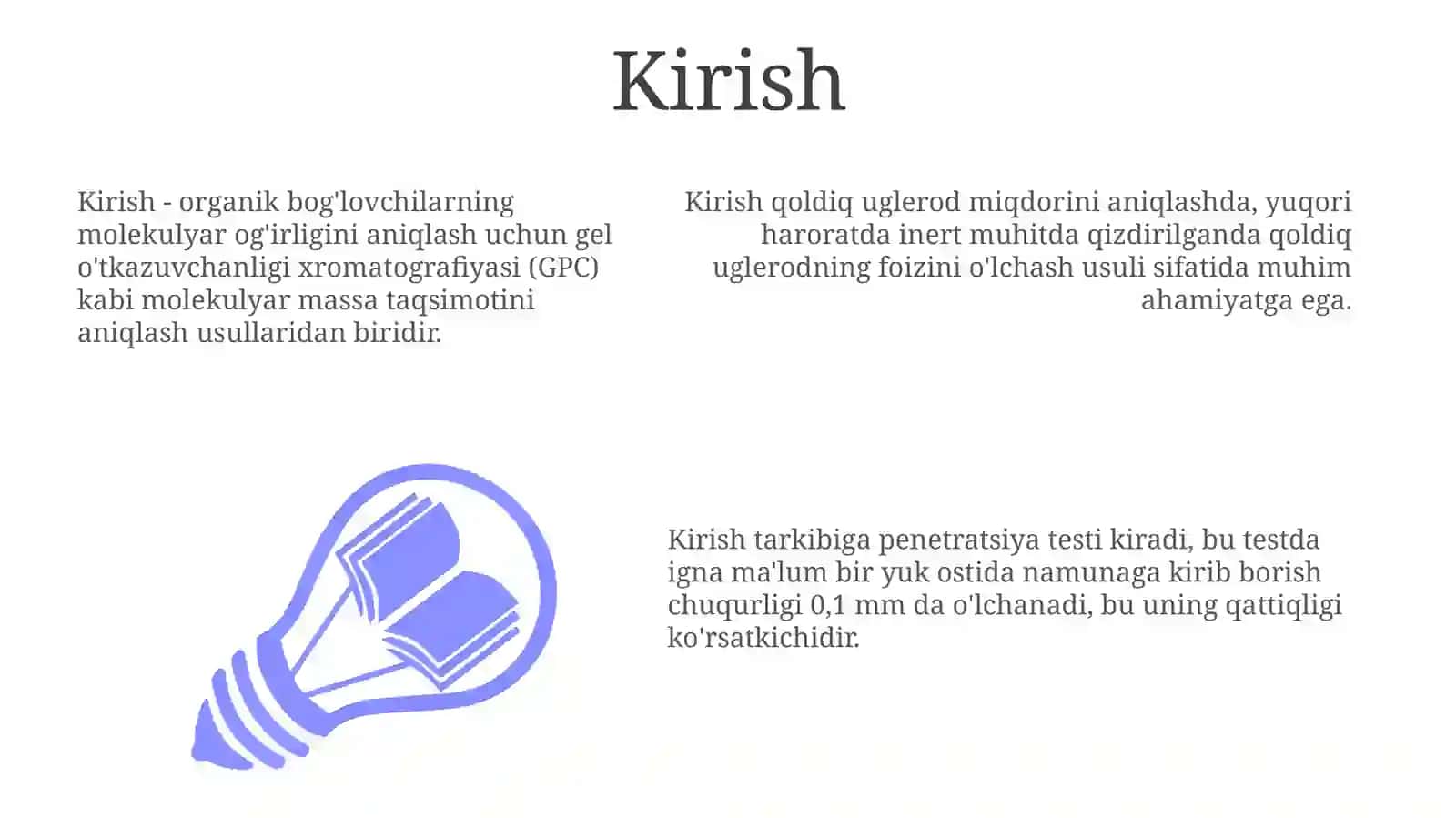 Organik bog'lovchi materiallarning xossalarini aniqlash usullari 3
