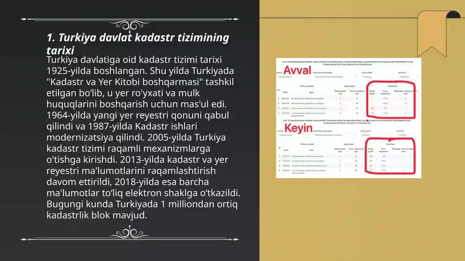 Turkiya davlat kadastrini yuritish tajribasni urganish va taxlil qilish 3