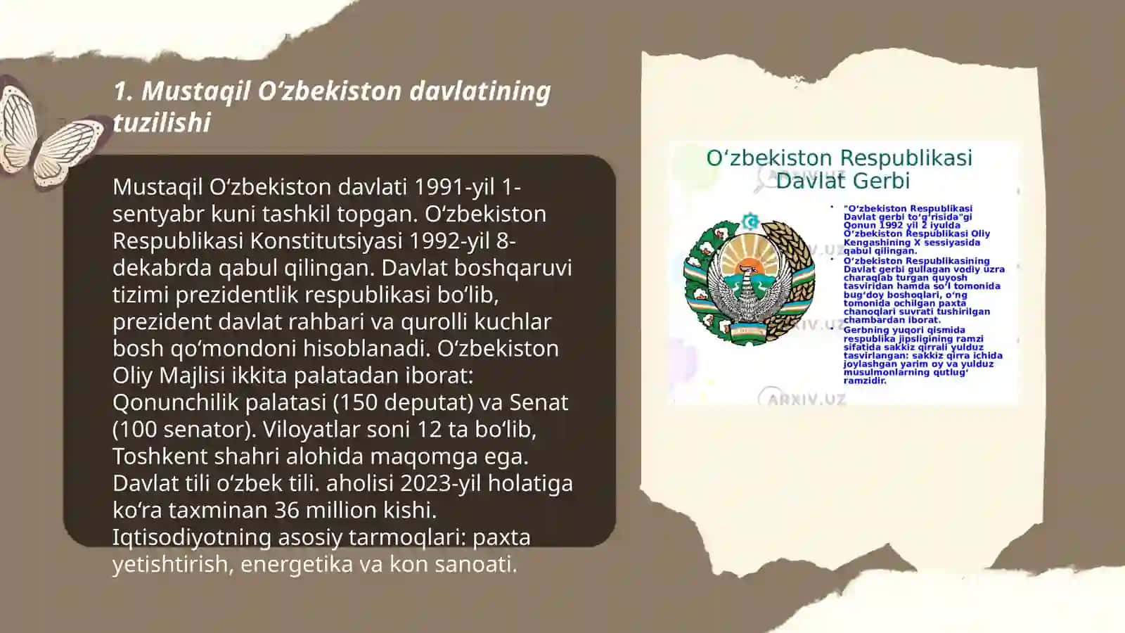 Mustaqil Oʻzbekiston davlati va huquqi 3