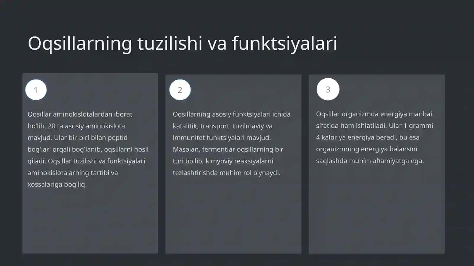 Oqsillarning kimyoviy va tibbiy biologik xossalari 3