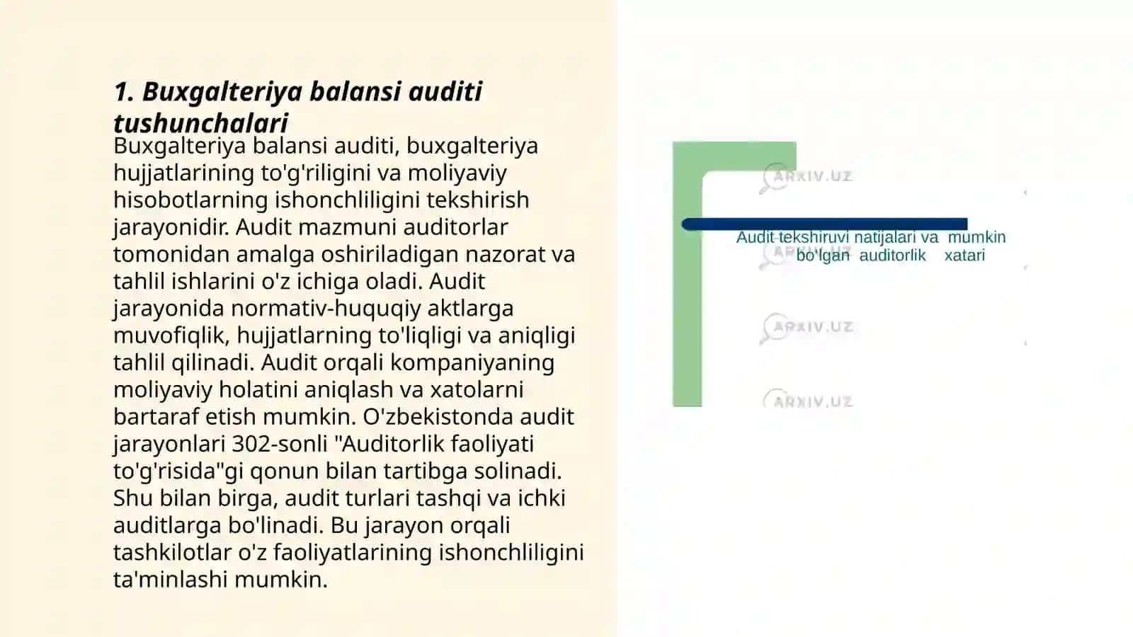 Buxgalteriya balansi auditi tushunchalari 3
