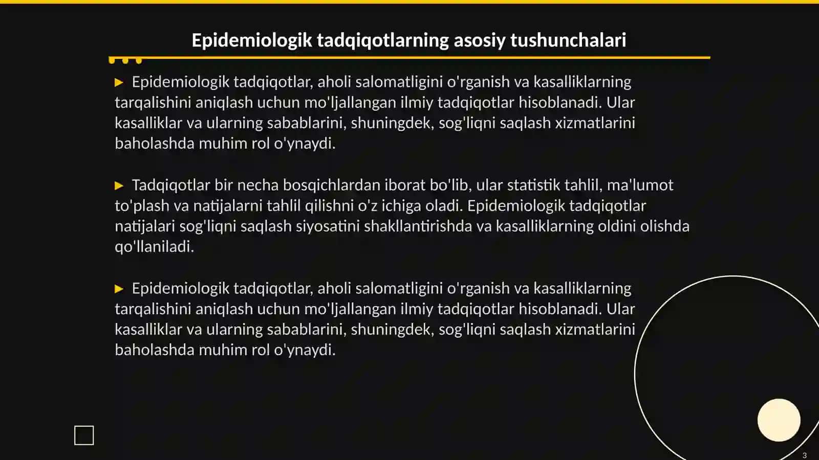 Epidemiologik tadqiqotlar turlari va bosqichlari 3