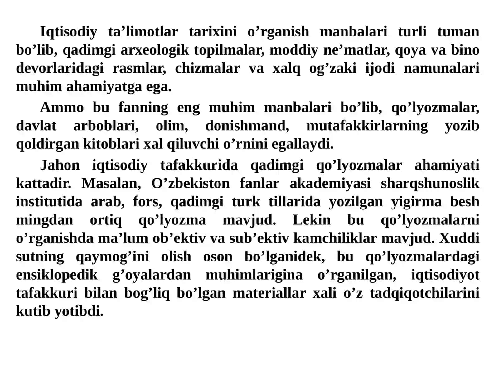 Iqtisodiyot nazariyasi fanining shakllanishi va rivojlanishida iqtisodiyta’limotlarning o‘rni 3