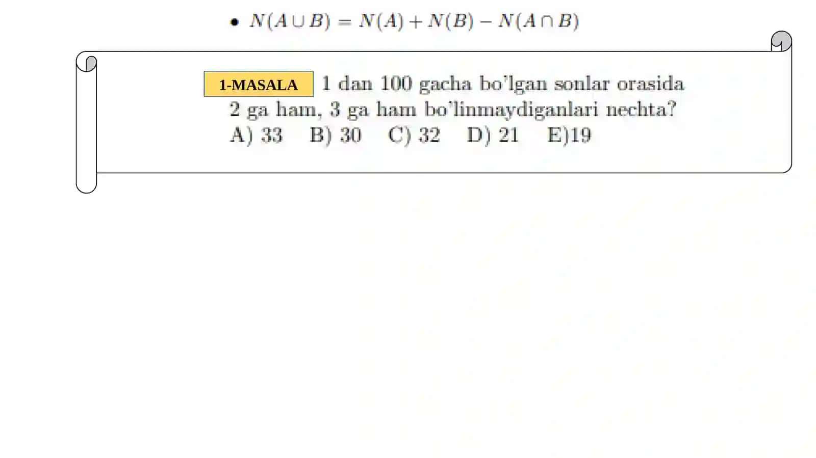 Fannomi: Matematika va uni o’qitish metodikasi 3