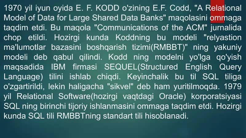 SQL(Structured Query Language) taqdimoti 3