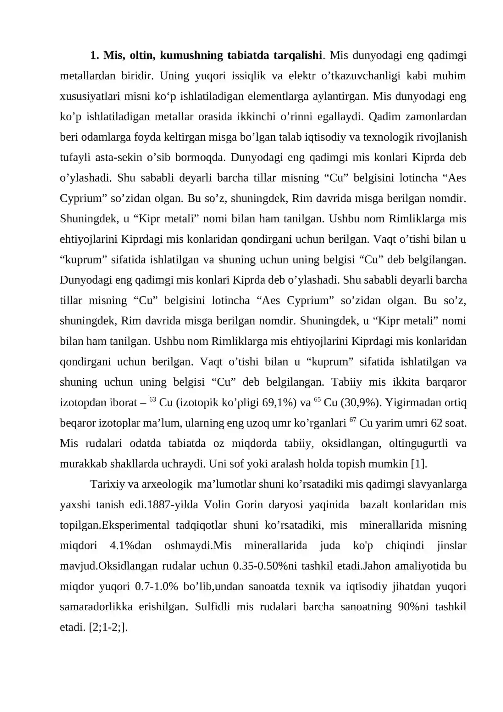 Elementlar davriy sistemasining XI guruh elementlari (Mis, kumush, oltin) va ularning birikmalari. 3