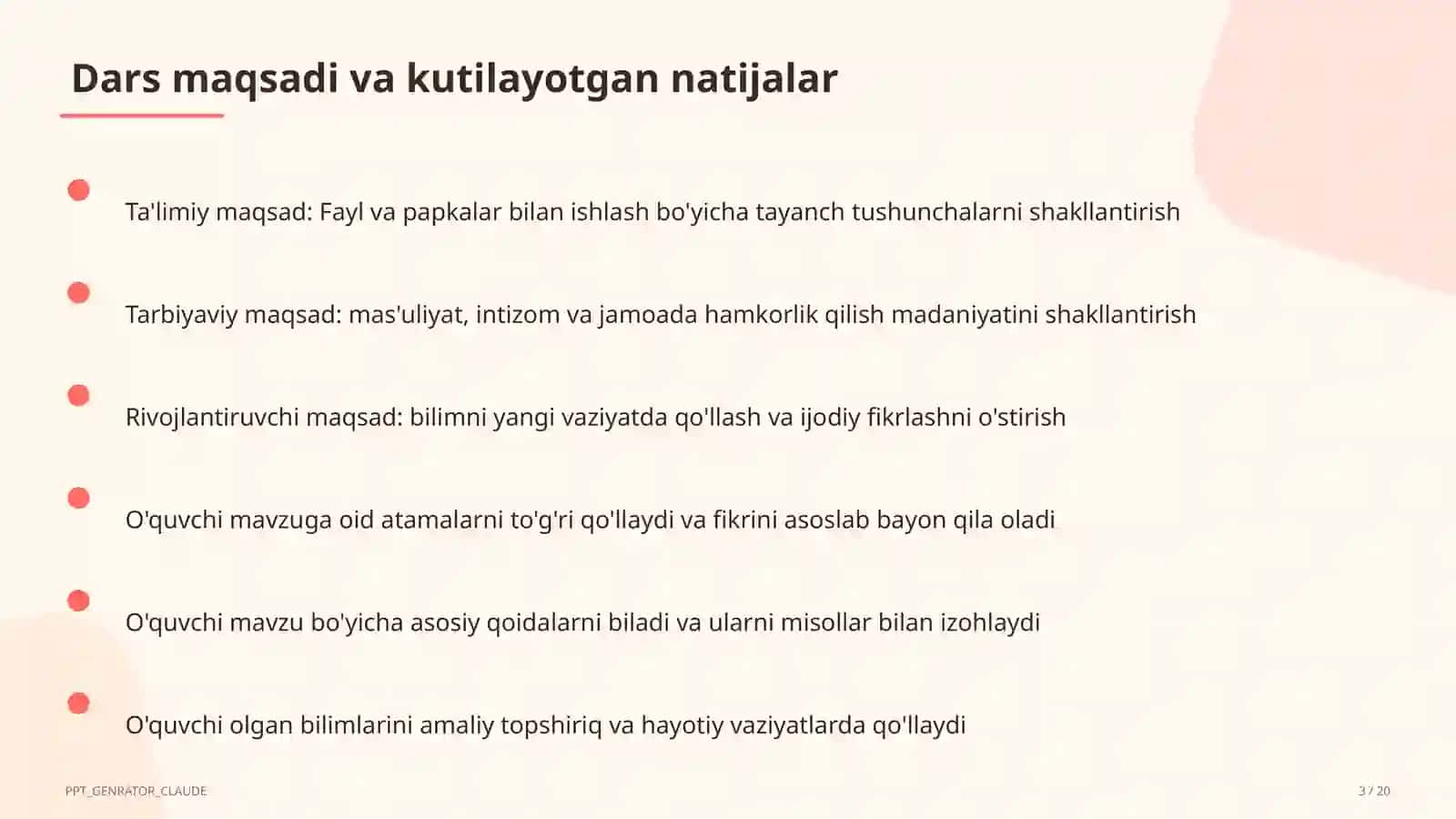 Fayl va papkalar bilan ishlash (5-sinf) 3