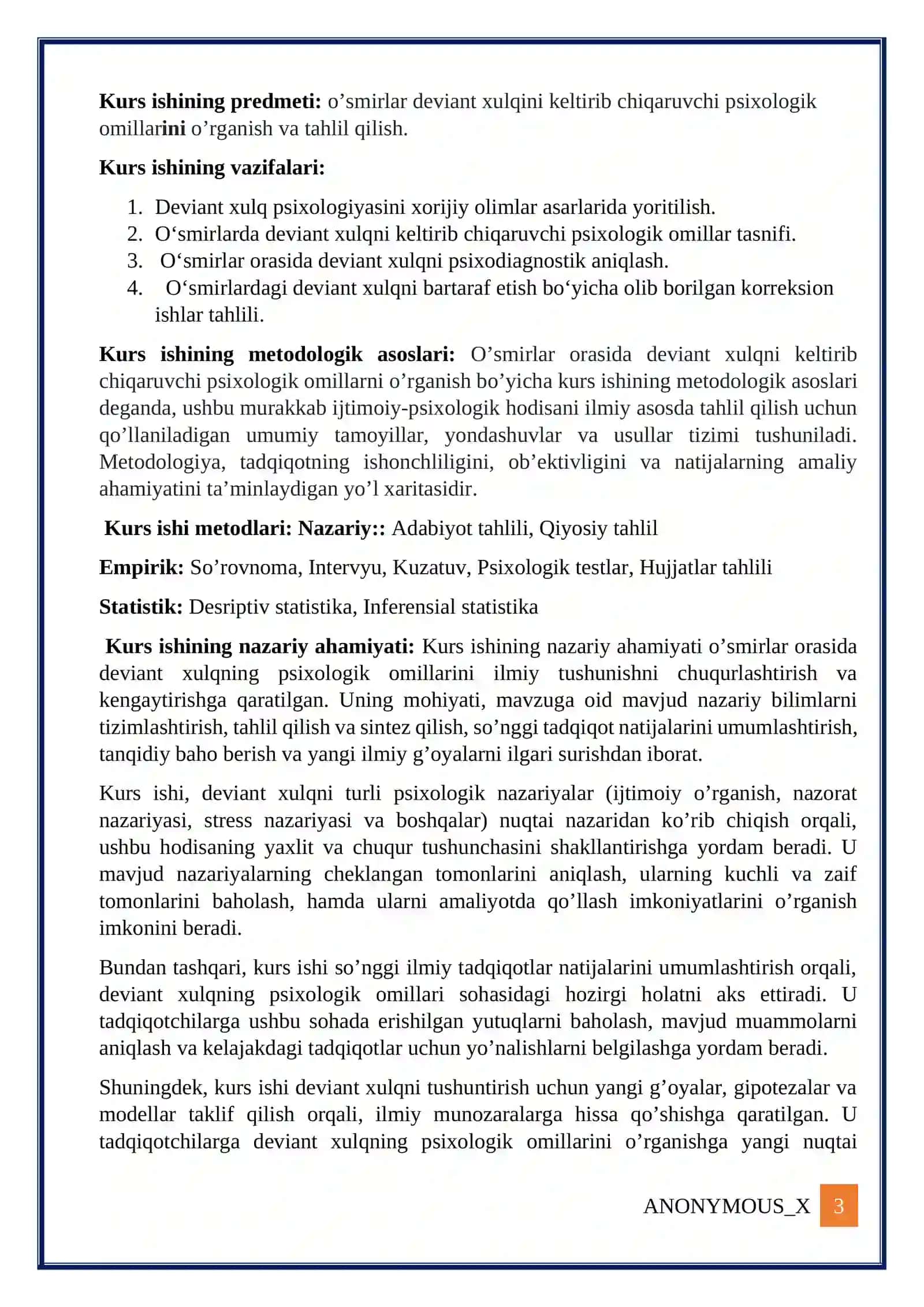 O‘smirlar orasida deviant xulqni keltirib chiqaruvchi psixologik omillar 3