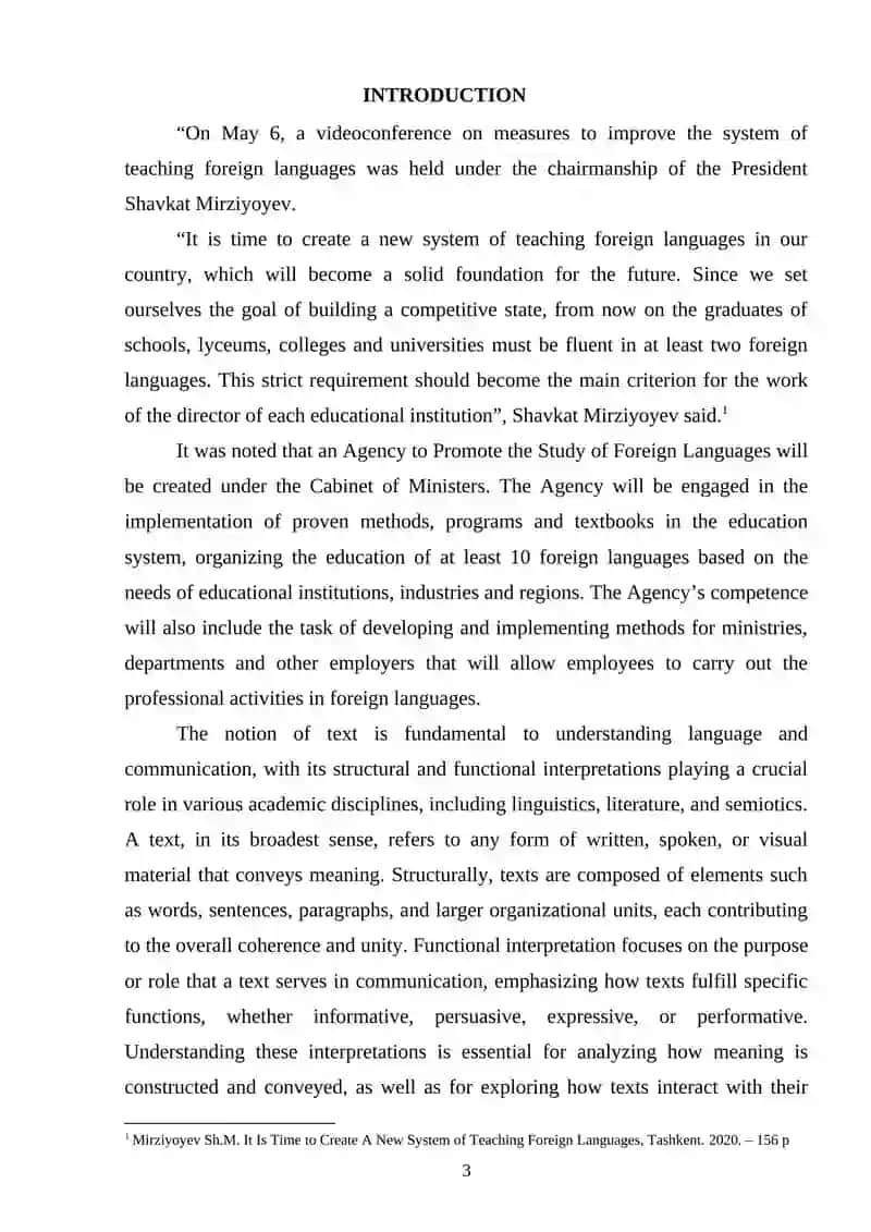 Course Work on Text Notion 3